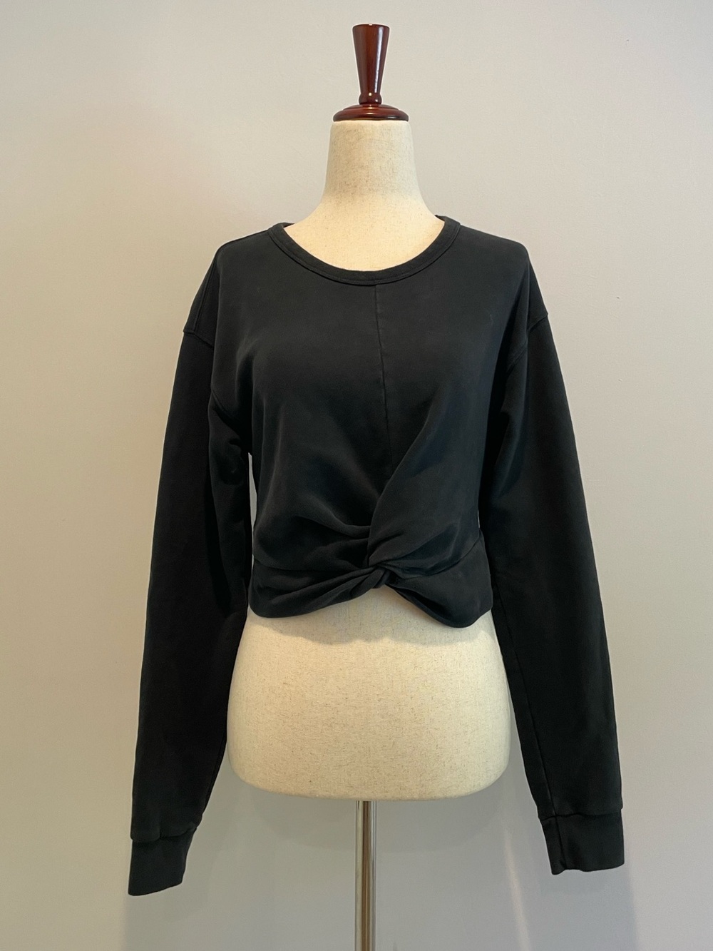 All Saints Crop Long Sleeve Sweatshirt  - size small